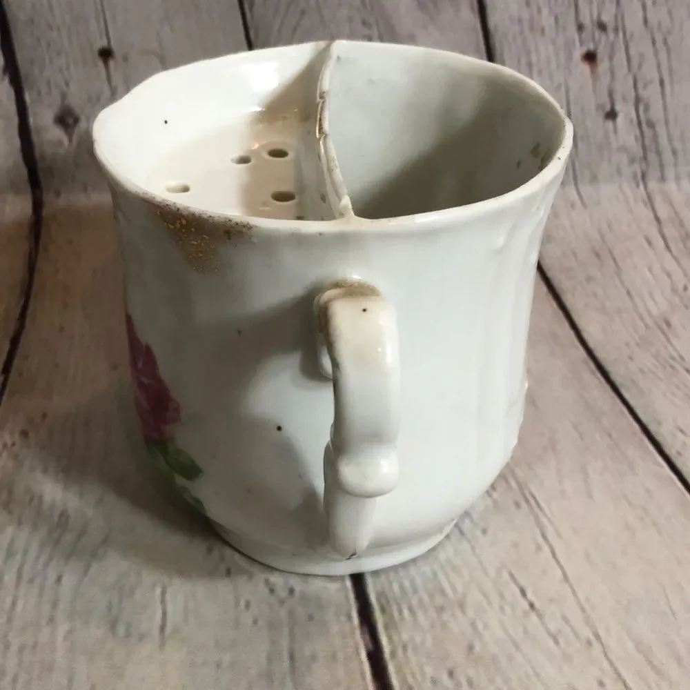 Vintage Roses Pattern Shaving Mug